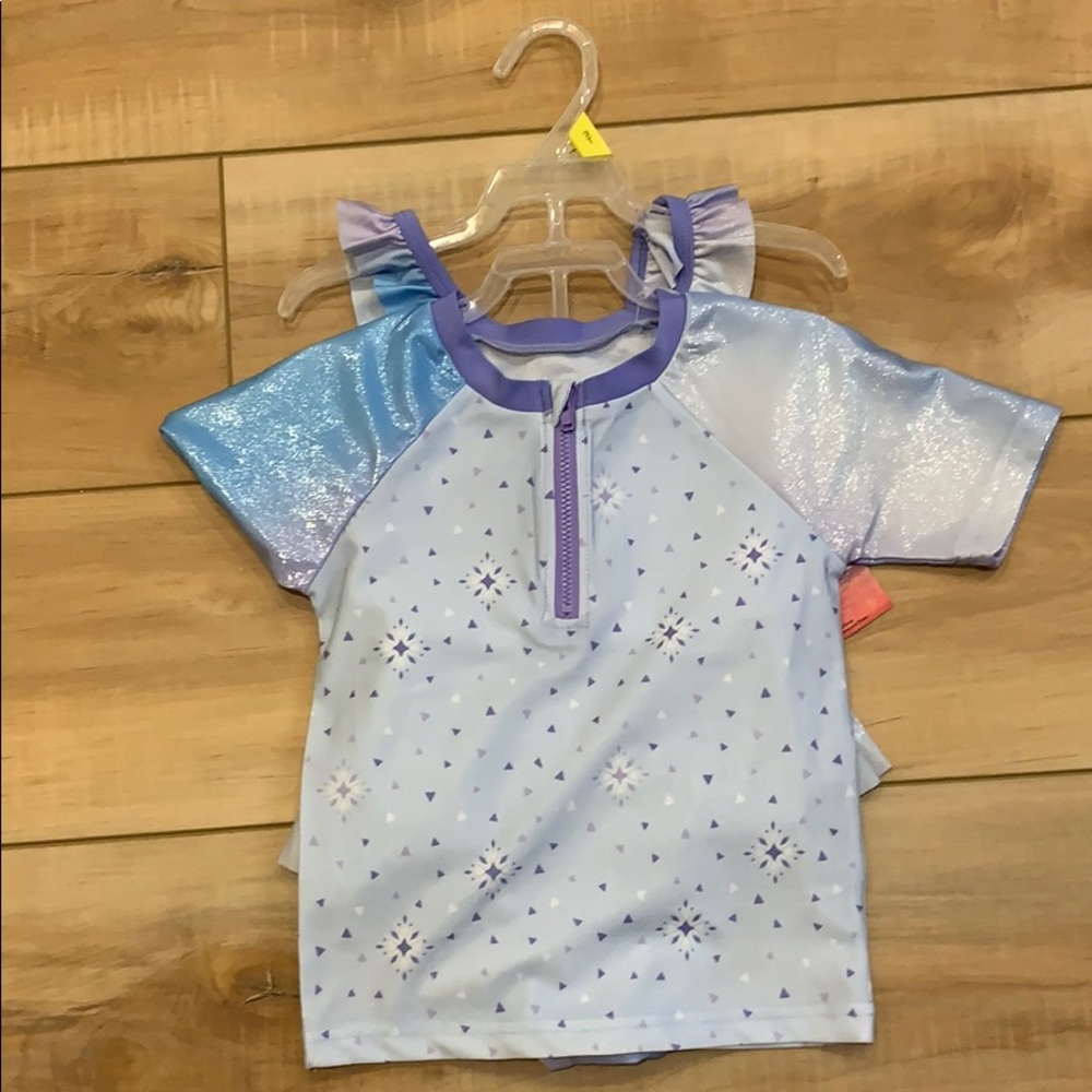 NWT 3 piece Elsa swimsuit UPF 50